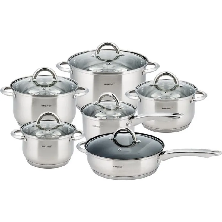 Kinghoff Kinghoff Jumbo-Silbertöpfe 12 Stück KH4450