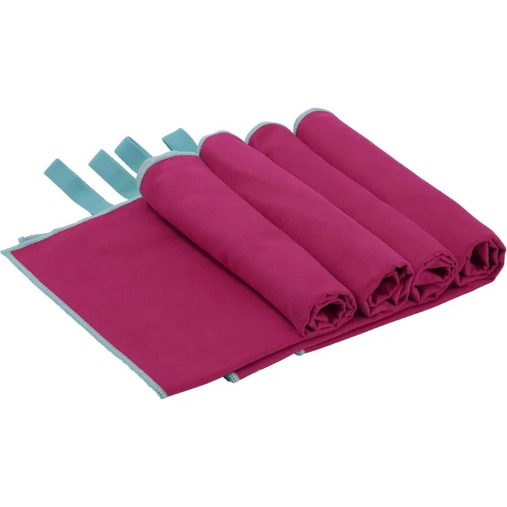OTTO home Handtücher Leoa, diverse Größen, Sporthandtuch, Reisehandtuch, Strandtuch, Microfaser (4-St), sehr leicht, kompakt, schnelltrocknend, Mikrofaser mit Kontrastnaht