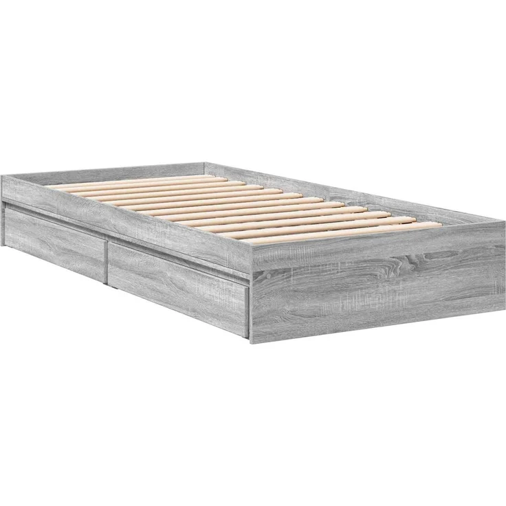 vidaXL Bettgestell mit Stauraum Grau Sonoma 80 x 200 cm Holzwerkstoff 3429593 – Bild 3