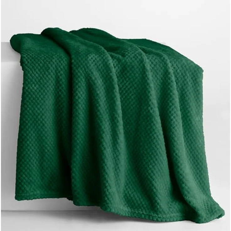 DecoKing Kuscheldecke 150x200 cm flaschengrün Decke Microfaser Wohndecke Tagesdecke Fleece weich sanft kuschelig skandinavischer Stil grün dunkelgrün Henry – Bild 3