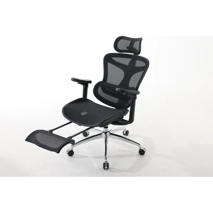 Sihoo 'Doro C300L' ergonomischer Schreibtischstuhl, Mit Fußpedal, 126 x 78,5 cm, in Schwarz – Bild 1