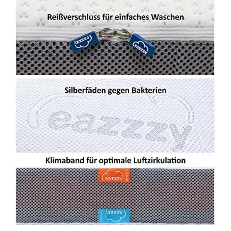 Matratzenauflage eazzzy Premium Cube Topper Matratzentopper 80 x 200 x 9 cm Genius – Bild 8