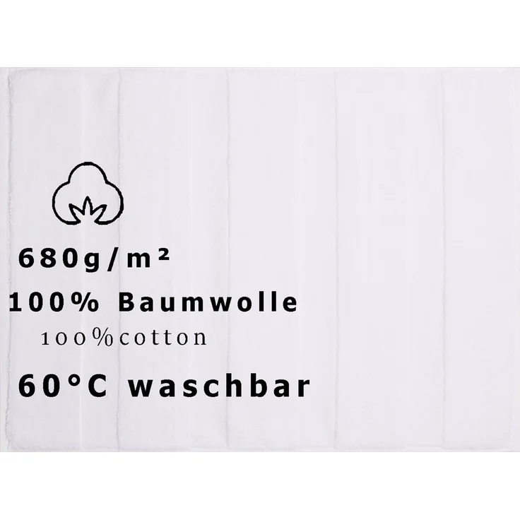 Betz Badematte 2er Set Badvorleger Deluxe Größe 50 x 68 cm, strapazierfähig, Baumwolle, rechteckig, unbeschichtet – Bild 3
