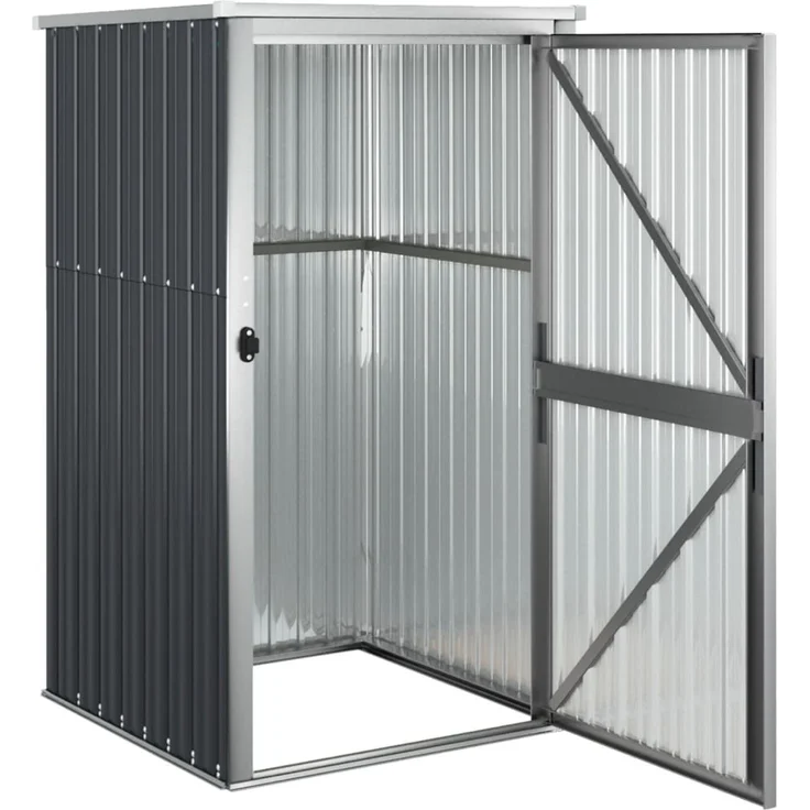 vidaXL Gerätehaus Anthrazit 88x89x161 cm Verzinkter Stahl 316207 – Bild 5