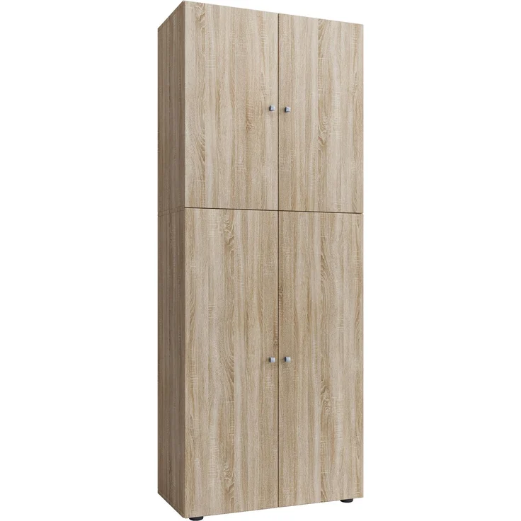 VCM Schuhschrank Lona 914109 Sonoma-Eiche (Sägerau) B. 70 x H. 184 x T. 40 cm – Bild 3