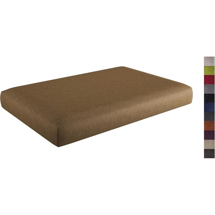 sunnypillow Palettenkissen mit abnehmbarem Bezug Kaltschaum Palettenauflage Palettenpolster Palettensofa Sitzkissen Rückenlehne Indoor Outdoor Sitzkissen 120 x 80 x 15 cm Braun – Bild 1