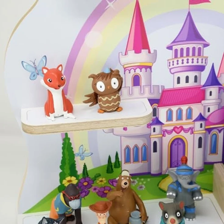 stadtecken Kinder Regal für Musikbox I Geeignet für die Toniebox und ca. 50 Tonies I Perfekte Aufbewahrung für Kinderzimmer I zum Aufstellen oder Aufhängen (Märchenschloss, Mittel) – Bild 2