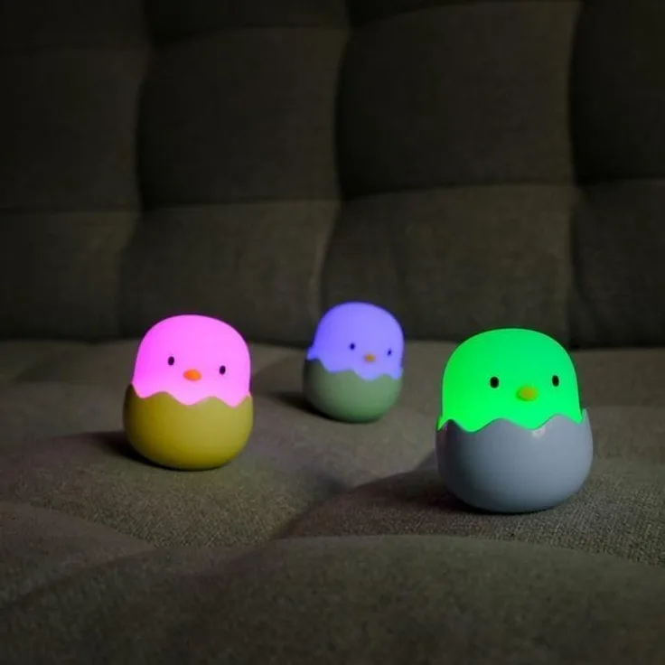 MegaLight Nachtlicht MegaLight LED Baby Eggy Nachtlicht mit Akku 3er-, Inkl. Leuchtmittel, Dimmbar ohne Bewegungsmelder