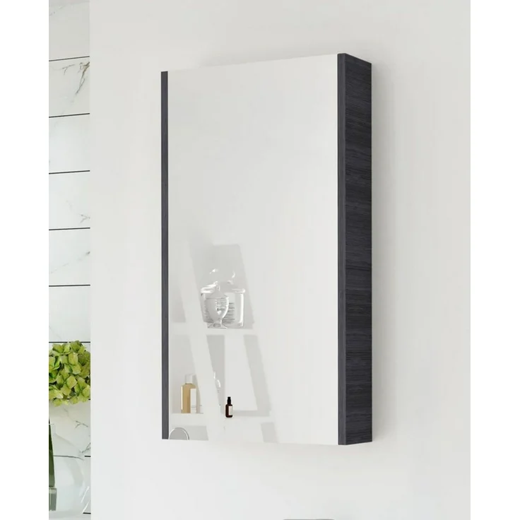 Planetmöbel Badmöbel-Set Badmöbel-Set 40cm mit Spiegelschrank (Anthrazit), (Komplett-Set, 3-St), Badmöbel, Breite 40 cm, Soft-Close-Funktion – Bild 3