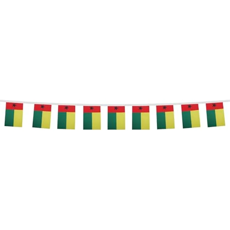 AZ FLAG - Fahnenkette Guinea-Bissau 6 Meter Mit 20 Flaggen - 21x14 cm - Bissau-Guineische Girlande Flaggenkette 14 x 21 Cm – Bild 5