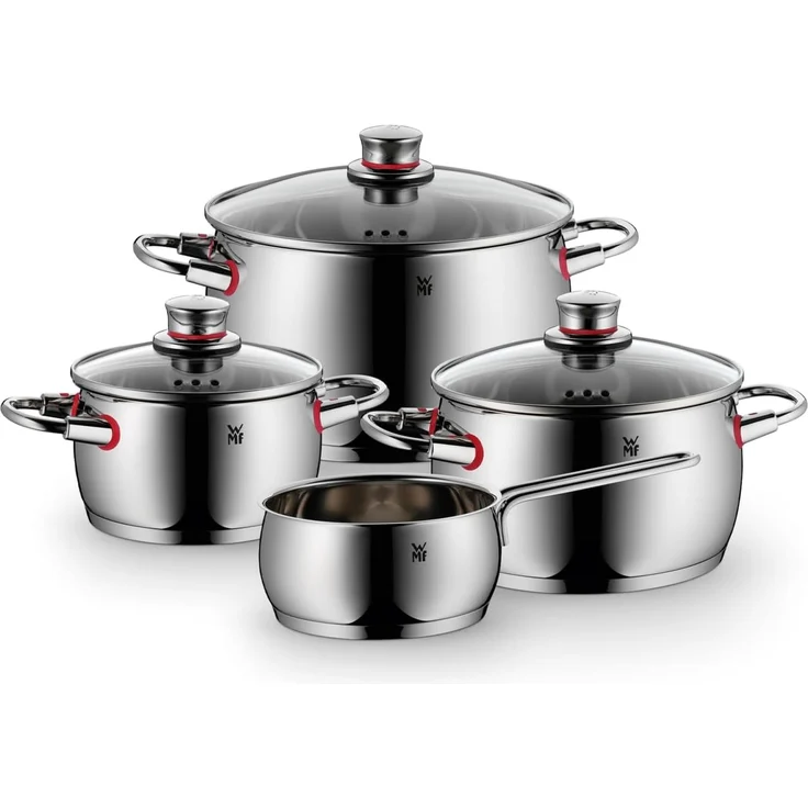 WMF Quality One Topfset 4-teilig aus rostfreiem Cromargan Edelstahl – Induktionsgeeignet mit Cool+ Technologie für komfortables Kochen in der Küche – Bild 1
