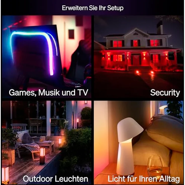 Philips Hue Essential Smart LED A60 Lampe, Weiß und Farbig, E27 Fassung, 8W, 2200K-6500K, 806 Lumen, dimmbar, funktioniert mit Alexa, Google Assistant, und Apple Home, 1er Pack – Bild 11