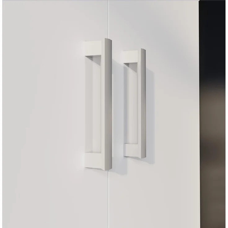 Forte HOME NOOK Mehrzweckschrank 135 40, moderner Drehtürenschrank mit 3Türen, Flur, Holzwerkstoff, Weiß, 133,2 cm breit x 210,5 cm hoch x 42 cm tief – Bild 11