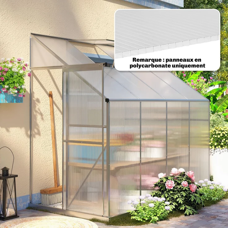 Wohnora-10 Polycarbonat-Wabenplatten, 4 mm, UV-beständig, Doppelwaben-Gewächshausplatte, 120x60 cm, transparent,H 04cm x T 1320cm x B 600cm – Bild 2