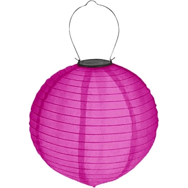 HAC24 LED Lampion 8x Deko Lampenschirm Lampe Party Garten Kugel Laterne, LED fest integriert, Kaltweiß, Bunt, Solar, Ø 20 cm, mit Haken zum Aufhängen – Bild 3