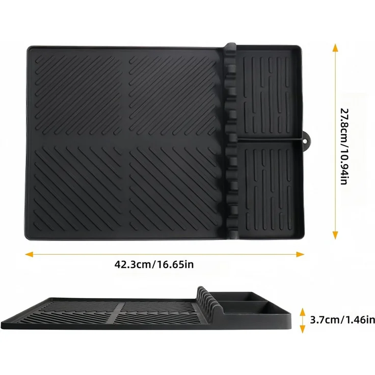 FOUORTUNATE-BEE Backmatte Silikon-Grillmatte für BBQ-Zubehör, hitzebeständig & rutschfest, BBQ-Silikonablage für Gewürze, Flaschen und Grillwerkzeuge – Bild 2