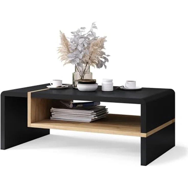 designimpex Couchtisch Design Wohnzimmertisch Folk 01 Tisch mit Ablagefläche – Bild 4