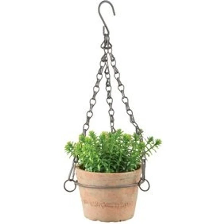 esschert design Blumenampel AT Topf hängend S Blumenampel Terracotta Garten Terrasse Pflanze Vase (1 x Hängetopf) – Bild 4