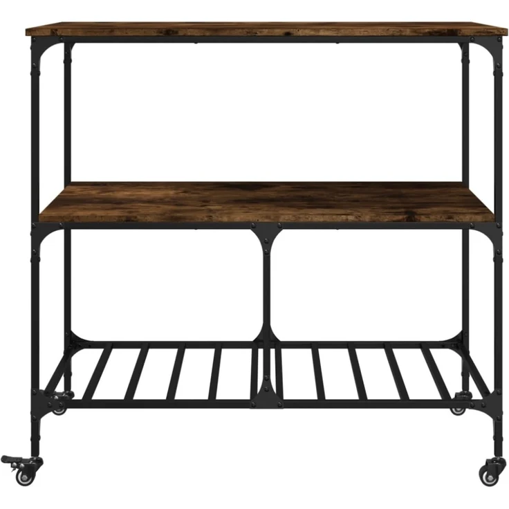 vidaXL Küchenwagen Räuchereiche 100x50x95 cm Holzwerkstoff 842308 – Bild 8