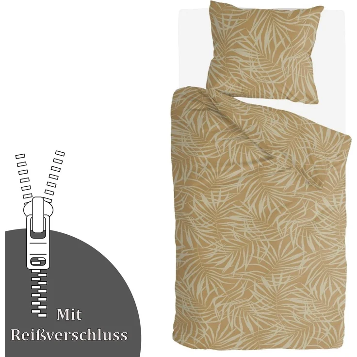 Bettwäsche-Set (135x200cm) - Byrklund Sunny Palms Yellow – Bild 3