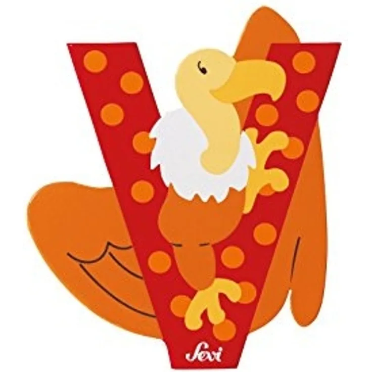Sevi Wooden Letter V Clown (81758)