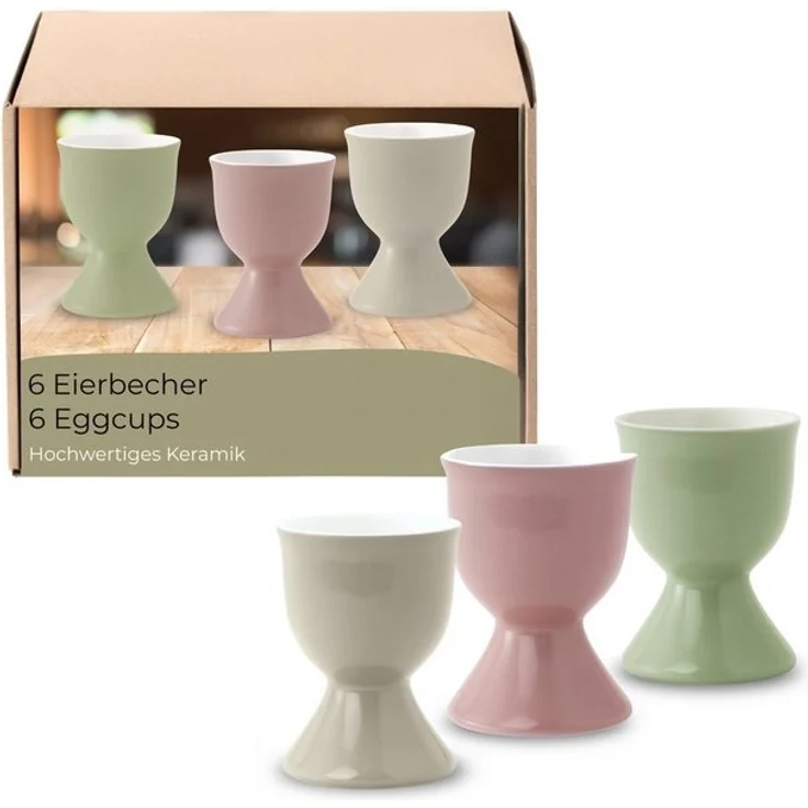 matches21 HOME & HOBBY Eierbecher, (6-tlg), Spülmaschinenfeste Eierhalter für Frühstückstisch – Bild 4