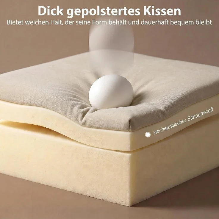 HOMCOM Schlafsessel, Polyester, Beige, 72 x 78 x 79 cm – Bild 7