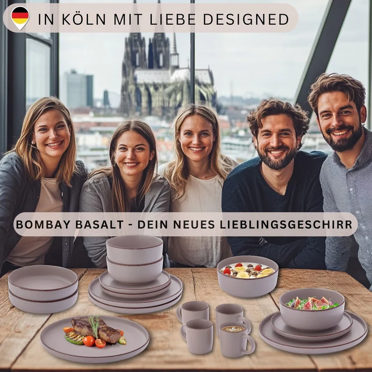SÄNGER Steingut Schalen Bombay Basalt 4 teilig – Bild 5