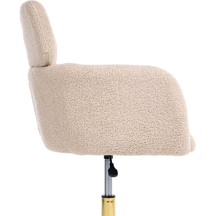 Schreibtischstuhl ALENA Bouclé Hellbeige – Bild 6