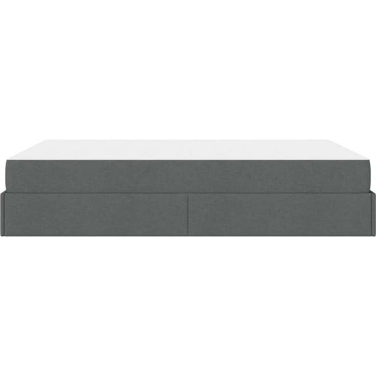 vidaXL Bettgestell mit Matratze mit Matratze 2 pcs Dunkelgrau Stoff 3399488 – Bild 6
