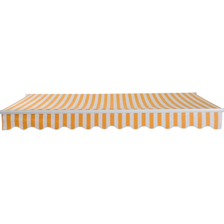 Wandrollo mit Gelenkarm und Kurbel, stabilem Aluminiumrahmen und Polyestergewebe, 295 x 245 cm, orange – Bild 2