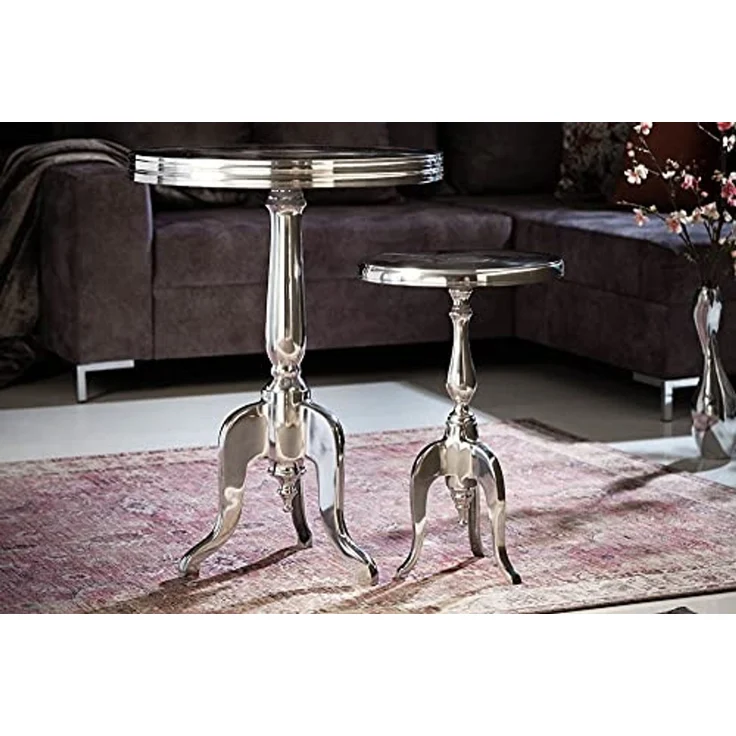 riess-ambiente Beistelltisch SAVOY 55cm silber, Metall · rund · Couchtisch · Orientalischer Stil – Bild 5