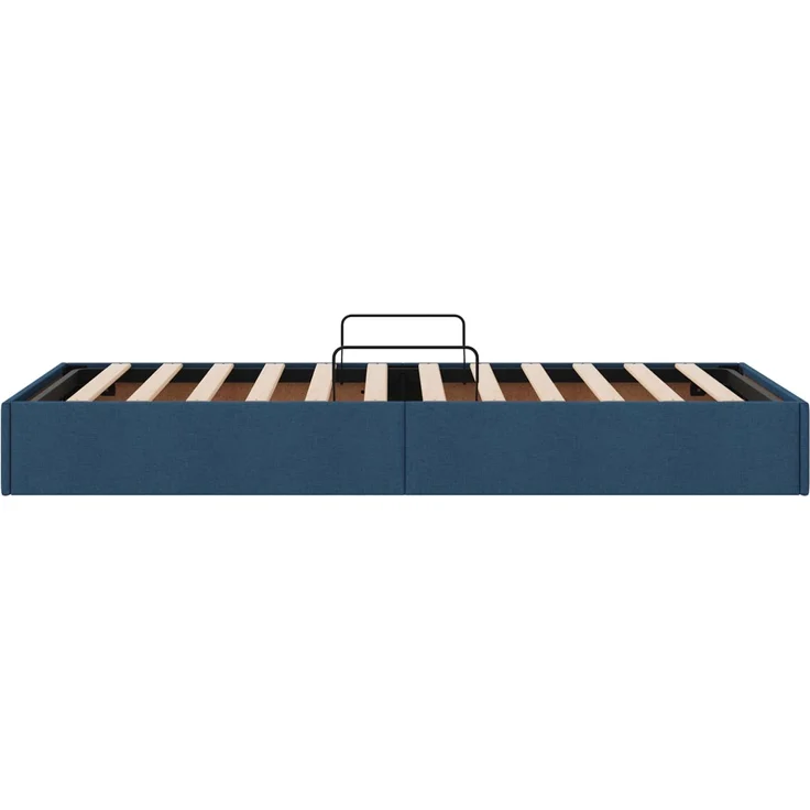 vidaXL Ottoman Bettgestell mit Speicher Blau 100 x 200 cm Stoff 3442807 – Bild 8