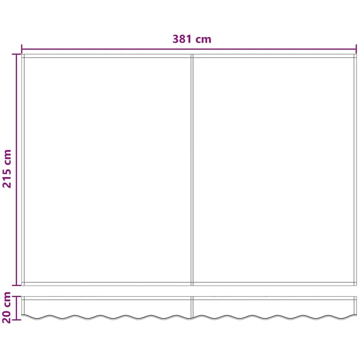 vidaXL Einziehbare Markise Sand 4 x 2 m Stoff 3425821 – Bild 8