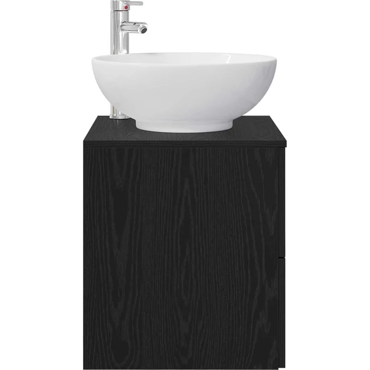 vidaXL Wandmontierter Waschbeckenunterschrank Schwarze Eiche 890303 – Bild 4