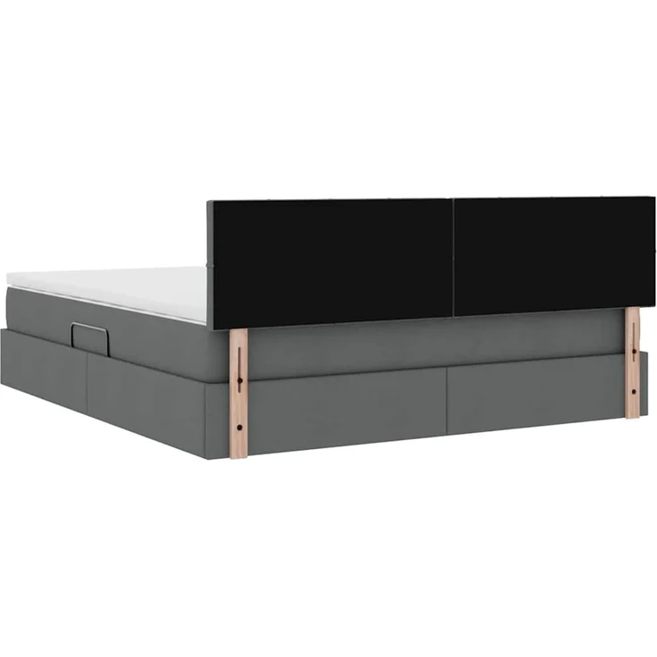 vidaXL LED-Speicherbett mit Matratze Dunkelgrau 180 x 200 cm Stoff 3371161 – Bild 12
