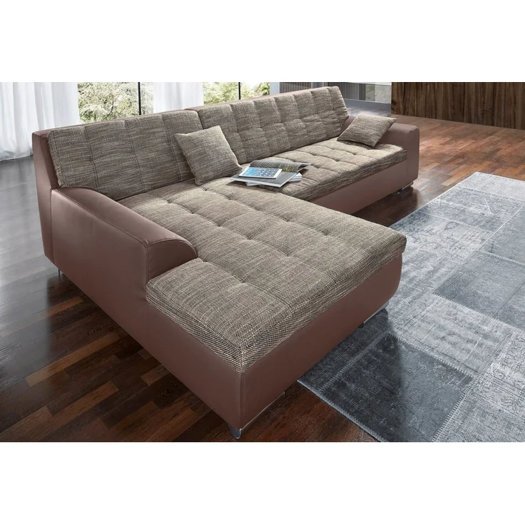 DOMO collection Ecksofa Treviso viele Bezüge, auch in Cord, L-Form, B/T/H: 267/80/83 cm, mit Bettfunktion, inkl. Zierkissen, Unser Dauertiefpreis – Bild 1