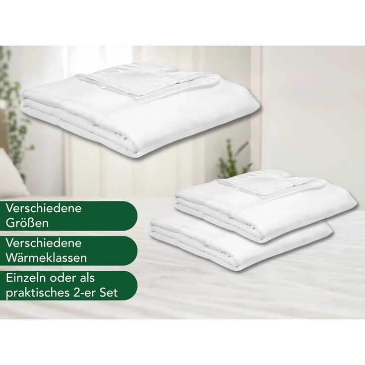 Dreamstar Microfaserbettdecke, Bettdecken 2er-Set - 4-Jahreszeiten, Ganzjahres, Winter & Sommer, Füllung: Faserfüllung, Bezug: angenehm weiche Microfaser, Ganzjahresbettdecke, Sommer und Winter – Bild 2