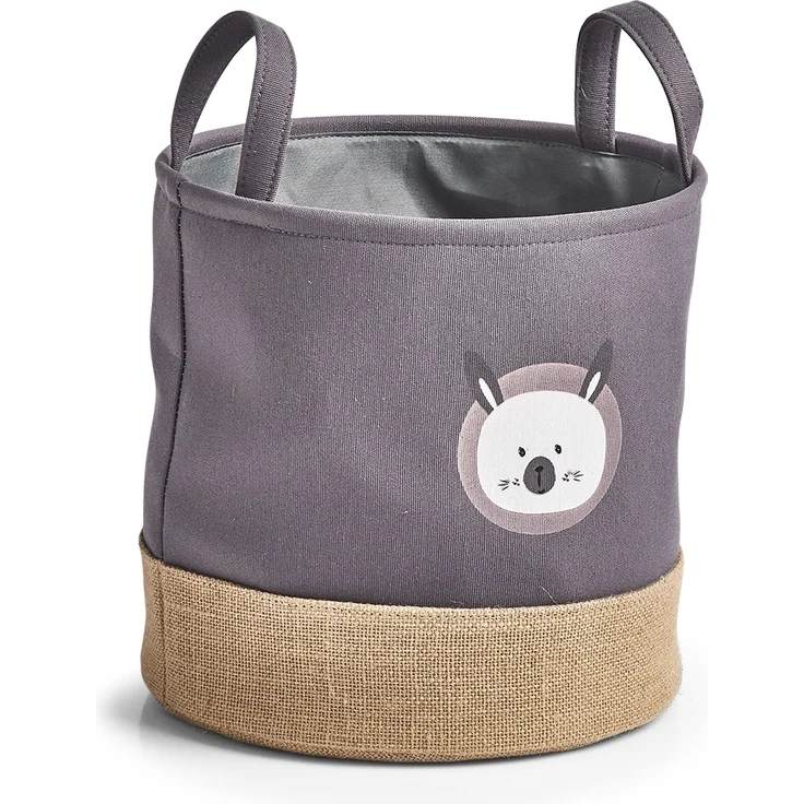 Aufbewahrungskorb Hase - Grau, Jute - Ø 30cm – Bild 2