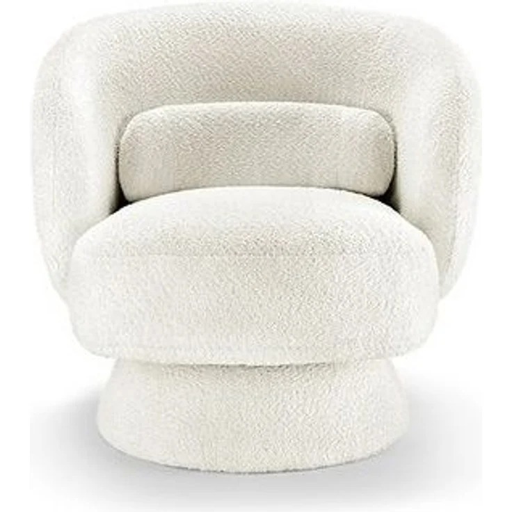 riess-ambiente Drehsessel BOSSA NOVA weiß (Einzelartikel, 1-St), Wohnzimmer · Bouclé · 360° drehbar · Scandinavian Design – Bild 4