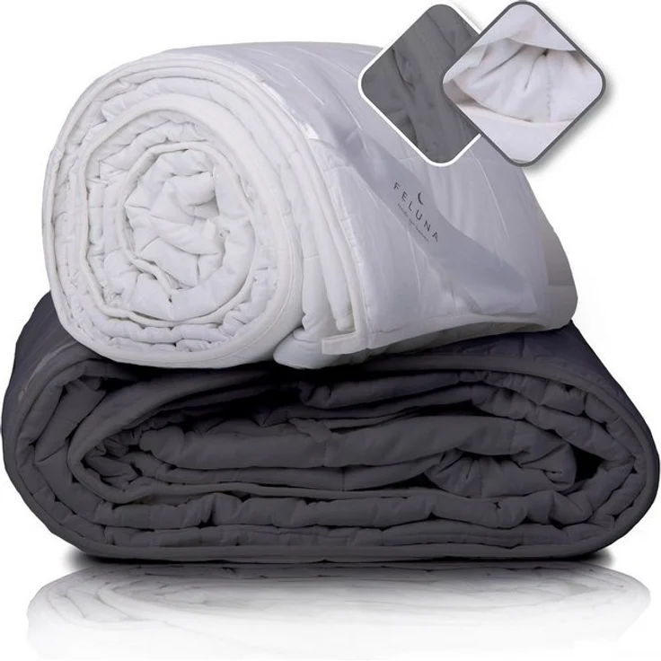 Feluna Gewichtsdecke Schwerkraftdecke Therapiedecke, Füllung: Glasmikroperlen 8 kg, Anti-Stress Bett-Decke – Bild 4