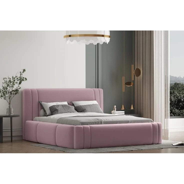 Polsterbett ROLF 120x200 mit Matratze, Bettkasten und Lattenrost. Farbe: VELUTTO 14 – Bild 2