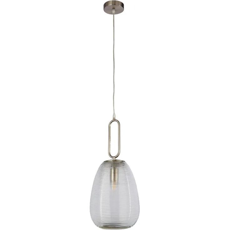 XXXL Hängeleuchte Elixir, Nickel, Glas, Metall, 130 cm, höhenverstellbar