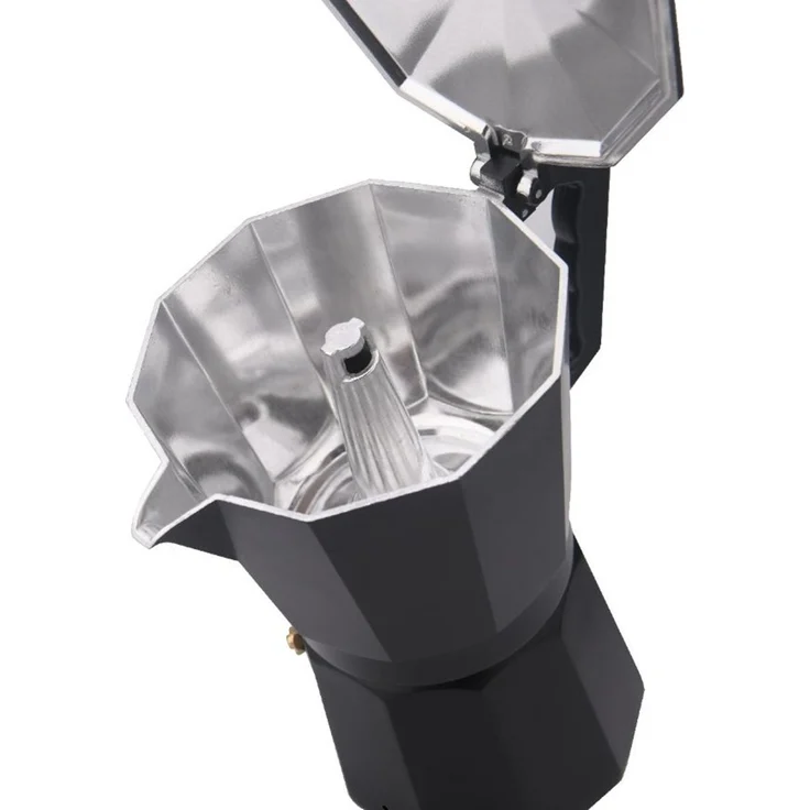 Espressokocher geeignet für alle Herdarten - Mokka-Pot in Schwarz 560 ml – Bild 4