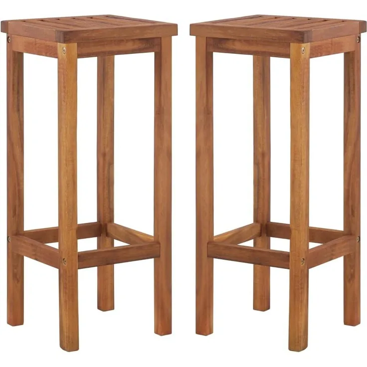 Barhocker 2 Stk. Massivholz Akazie [44016]