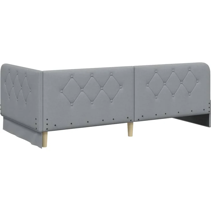 vidaXL Eckbettgestell Hellgrau 100 x 200 cm Stoff 3394053 – Bild 8