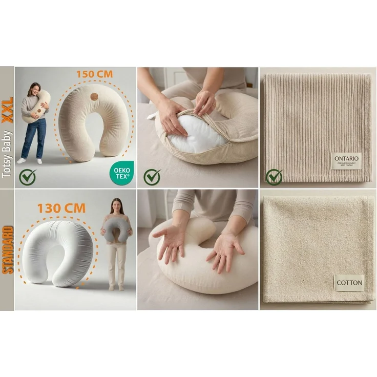 Totsy Baby Stillkissen klein Mond Minky Nursing Stillhörnchen Kissen Nursing Pillow – Bild 4