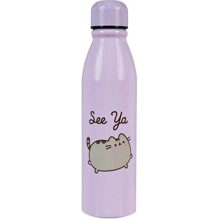 Pusheen Trinkflasche 600 ml Wasserflasche Aluminium Mehrfarbig Schule Freizeit – Bild 1