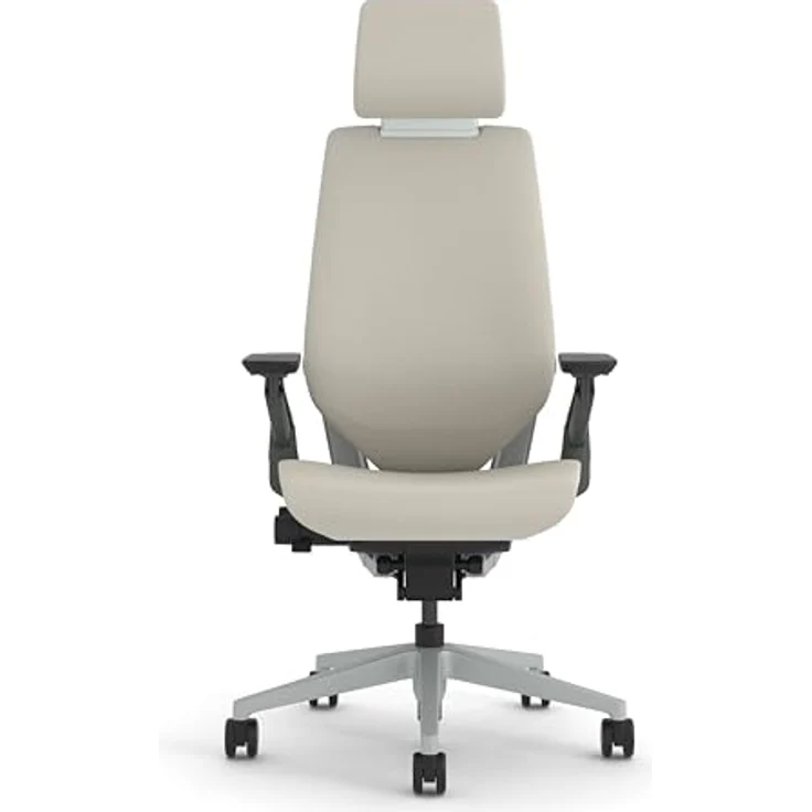 Steelcase Gesture Ergonomischer Bürostuhl mit 360° Armlehnen, 3D-Live Back Lumbalstütze, anpassbarer Kopfstütze Beige – Bild 4