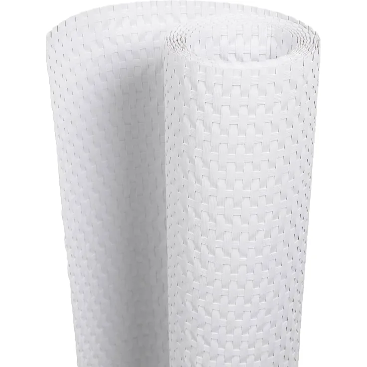 vidaXL Balkon-Sichtschutze 10 Stk. Weiß 255x19 cm Poly Rattan 156313